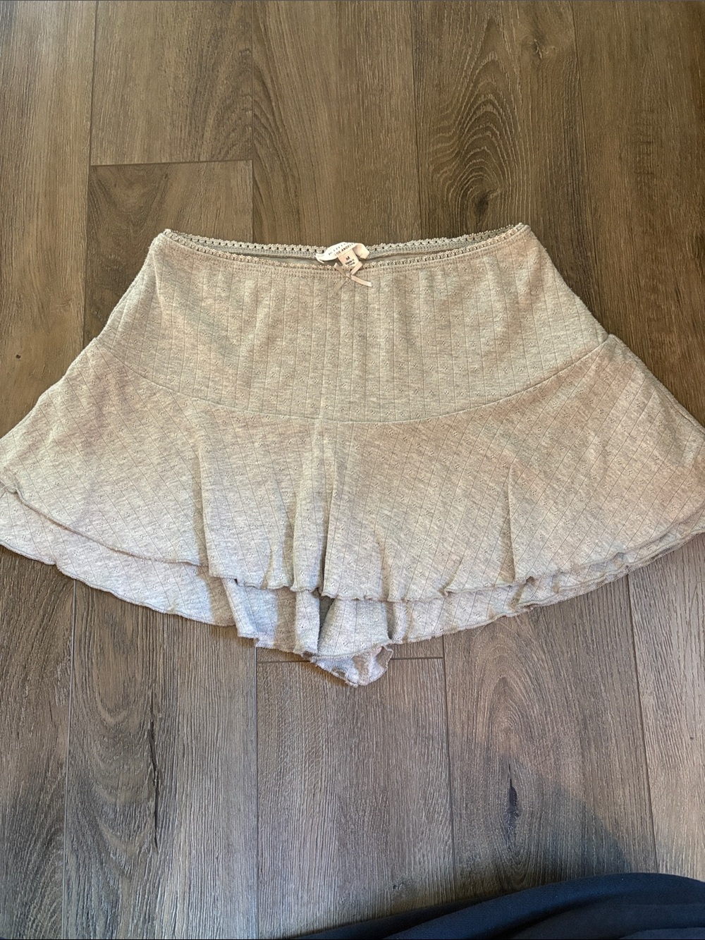 Light Taupe Ruffle Skort - Women Shorts